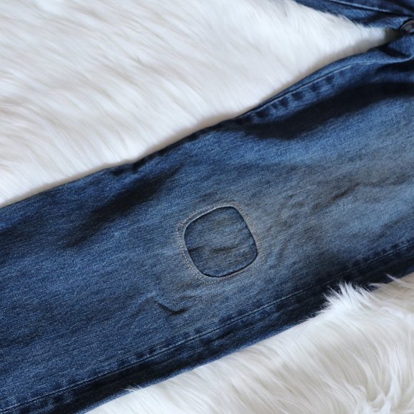 NEW Lowrise Levi's 1967 LOT #505 Straight Jeans 27 Vintage Distressed Patchwork - Picture 6 of 8